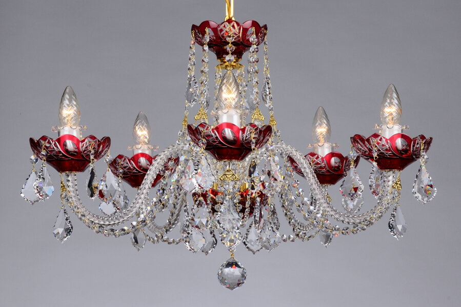 Chandelier crystal LLCH05-RED-SP