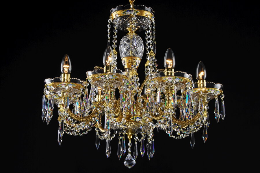 Lustr křišťálový LLCH08-CRYSTAL-GOLD