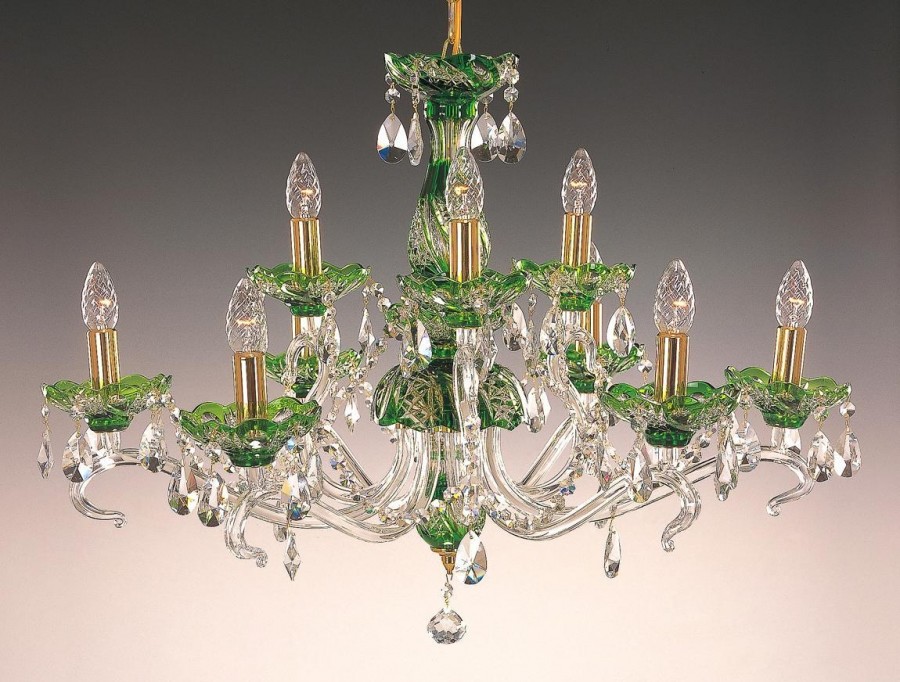 Crystal chandelier green EL660915