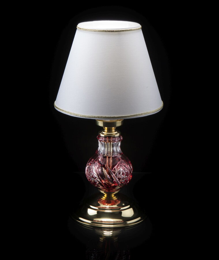 Lámpara de mesa de cristal roja ES624117