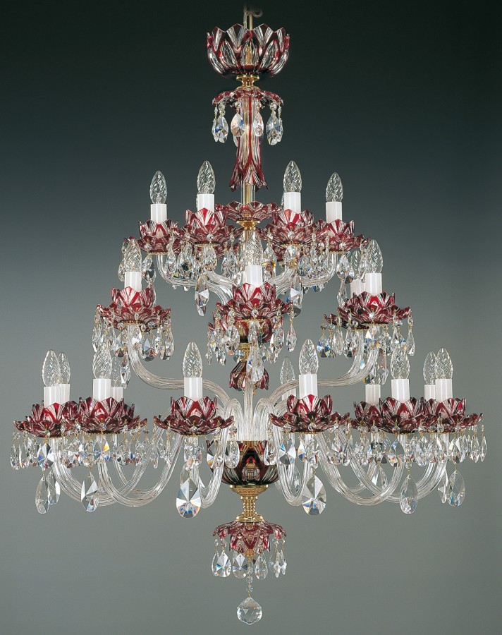 Crystal chandelier ruby EL6002417