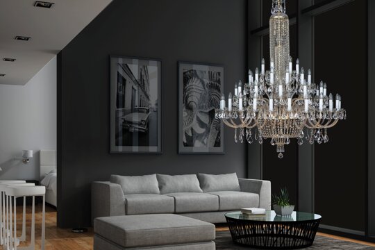 How do you choose the right crystal chandelier for the height of your ceiling?